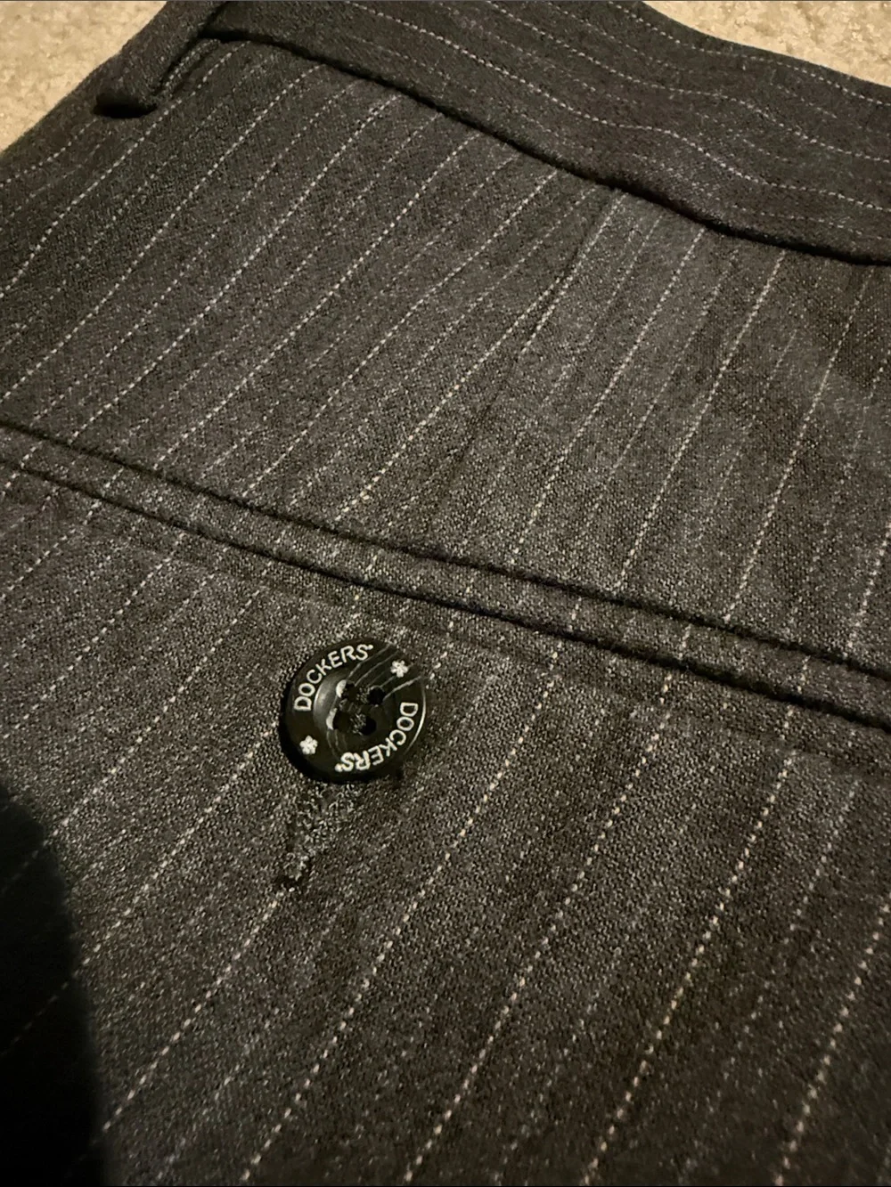 Dockers Straight Fit Dark Gray Pinstripe Pants